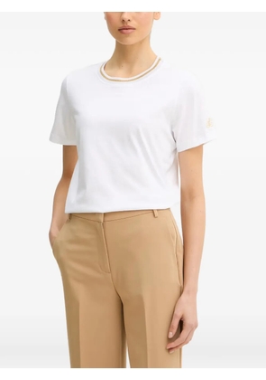 LUISA SPAGNOLI Balearica lurex-detail T-shirt - White