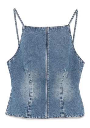 Ksubi Apron Relik tie-back denim top - Blue
