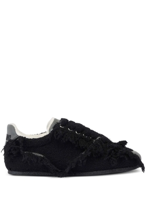 Moschino frayed-edge sneakers - Black