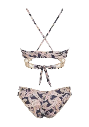 Del Maar Kuali paisley-detail bikini bottoms - Blue