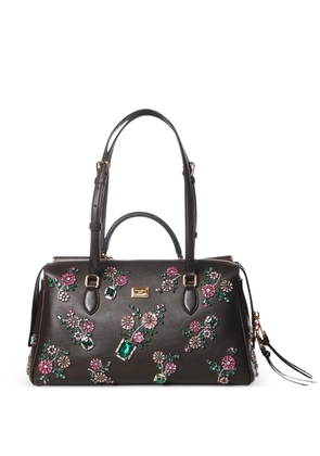 Dolce & Gabbana floral-embellished tote bag - Brown