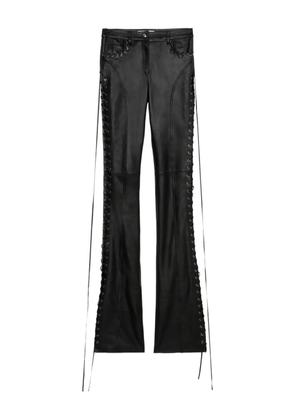 Blumarine lace-up trousers - Black