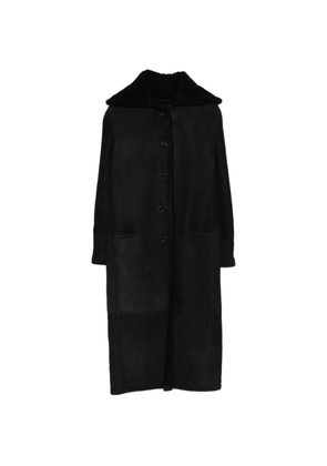 Romeo Gigli Pre-Owned 1990s shearling-collar coat - Black