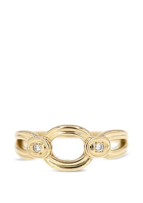 Christian Dior Pre-Owned 1980's diamond-embellishment ring - Gold