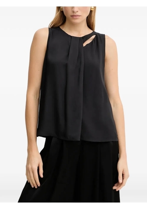Armani Exchange cut-out sleeveless blouse - Black