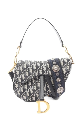Christian Dior Pre-Owned 2010s oblique saddle tote bag - Blue