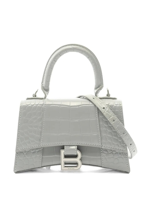 Balenciaga Pre-Owned 2010s Hourglass croc-embossed leather tote bag - Grey