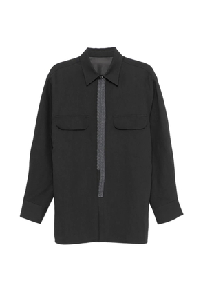 CROQUIS knitted-applique shirt - Black