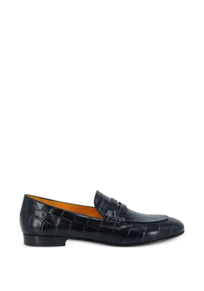 Madison.Maison leather croc-effect loafers - Blue