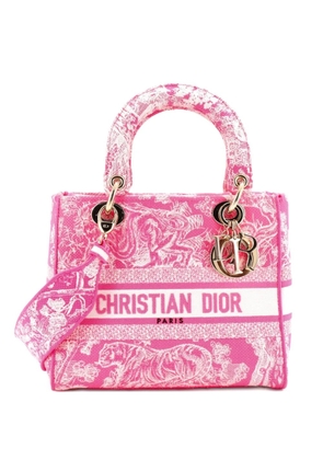 Christian Dior Pre-Owned Lady D-Lite Bag Embroidered Canvas Medium satchel - Pink