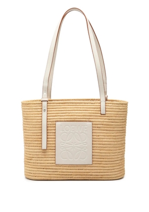Loewe Pre-Owned 2010-2025 Small Raffia Square Basket Bag tote bag - Brown