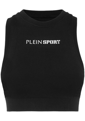 Plein Sport logo-printed performance tank top - Black