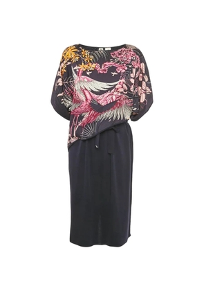 Hermès Pre-Owned floral-print dress - Blue