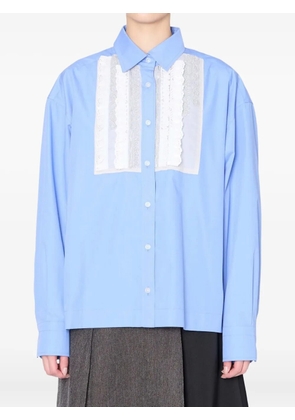 Kolor lace-panelled shirt - Blue