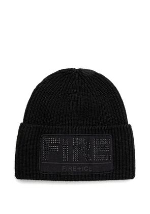 BOGNER FIRE+ICE Aneli logo-patch beanie hat - Black