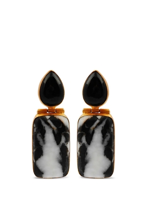 Bohéme square-shape drop earrings - Gold