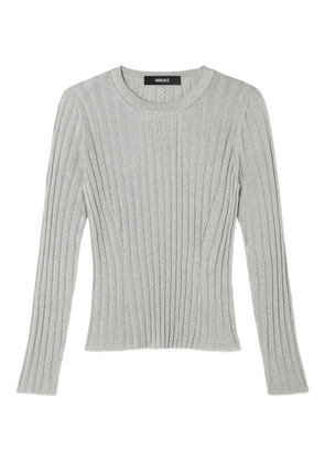 Versace ribbed crew-neck sweater - Grey