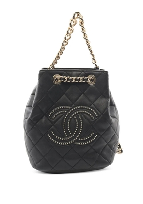 CHANEL Pre-Owned 2019 Studs Coco Mark backpack - Black