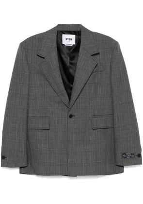 MSGM checked blazer - Grey