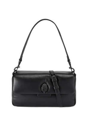 Kurt Geiger London crystal eagle leather oxford cross body bag - Black