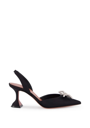 Amina Muaddi Rosie crystal-embellished slingback pumps - Black