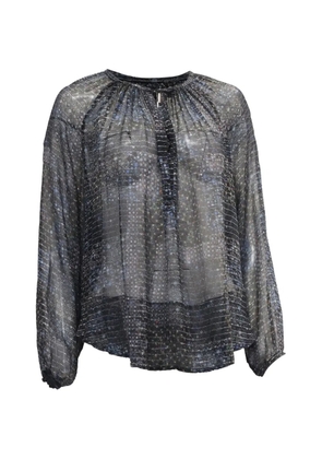 Isabel Marant Vintage glitter-print blouse - Black