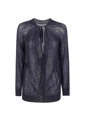 Ann Demeulemeester tie-neck sweater - Black