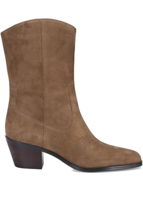 POTAMY suede cowboy boots - Brown