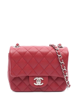 CHANEL Pre-Owned 2017-2018 quilted chain shoulder bag - Red