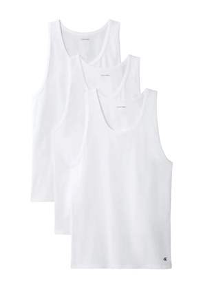 Calvin Klein logo-embroidery tank top (set of three) - White