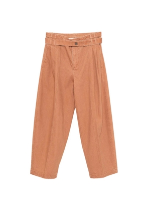 CROQUIS belted wide-leg jeans - Brown