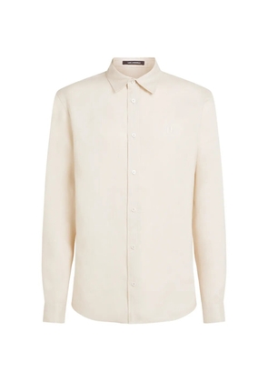 Karl Lagerfeld embroidery linen shirt - Neutrals