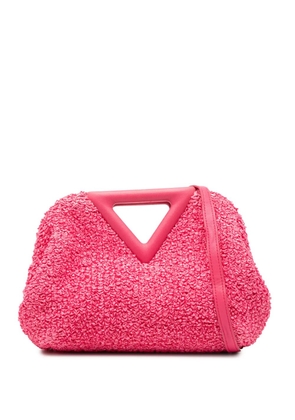 Bottega Veneta Pre-Owned 2012-2025 Small Boucle Curly Raffia The Point Triangle satchel - Pink