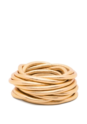 Maria Calderara logo-plaque bracelet - Gold