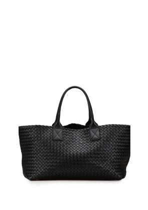 Bottega Veneta Pre-Owned 2012-2025 Medium Lambskin Intreccio Cabat tote bag - Black