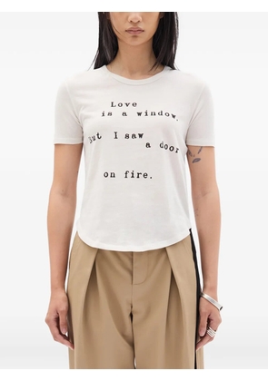 Ann Demeulemeester Floor micro T-shirt - Neutrals