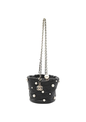 CHANEL Pre-Owned 2021-2022 Coco Mark chain-strap shoulder bag - Black