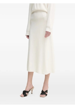 OUI elastic-waistband midi skirt - White