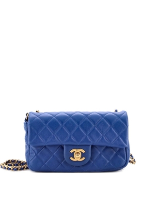 CHANEL Pre-Owned Pearl Crush Flap Bag Quilted Lambskin Mini crossbody bag - Blue