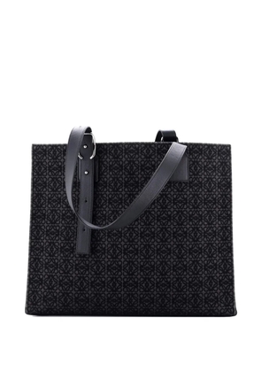 Loewe Pre-Owned Buckle Handle Anagram Jacquard Horizontal tote bag - Black