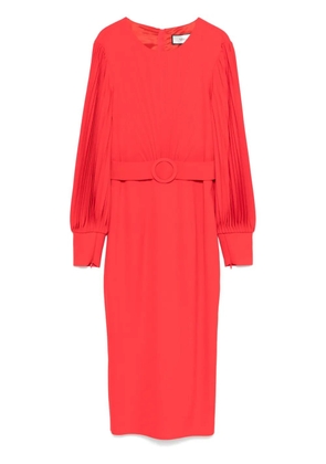 NISSA belted midi dress - Red