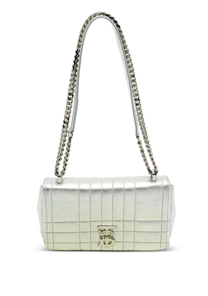 Burberry Pre-Owned Lola quilted-effect leather shoulder bag - Silver