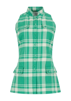 Rosie Assoulin plaid sleeveless vest - Green