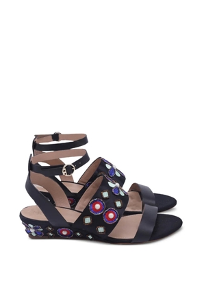 Tory Burch Estella beaded wedge sandals - Black