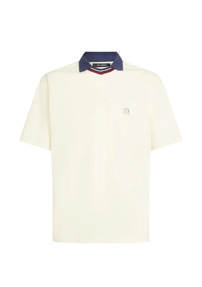 Karl Lagerfeld collared V-neck ikon T-shirt - Neutrals