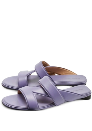 Bottega Veneta Pre-Owned leather strap sandals - Purple