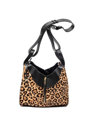 Loewe Pre-Owned Hammock leopard-pattern small shoulder bag - Brown