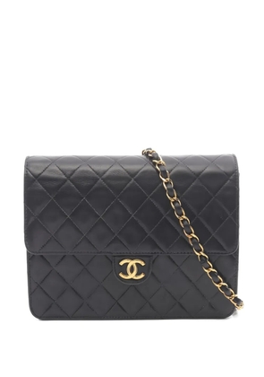 CHANEL Pre-Owned 1996-1997 Single Flap matelasse cross body bag - Black