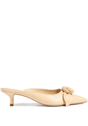 Cinq A Sept Layla rose-detail heel mules - Neutrals