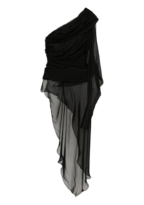 REV Seven asymmetric one-shoulder blouse - Black